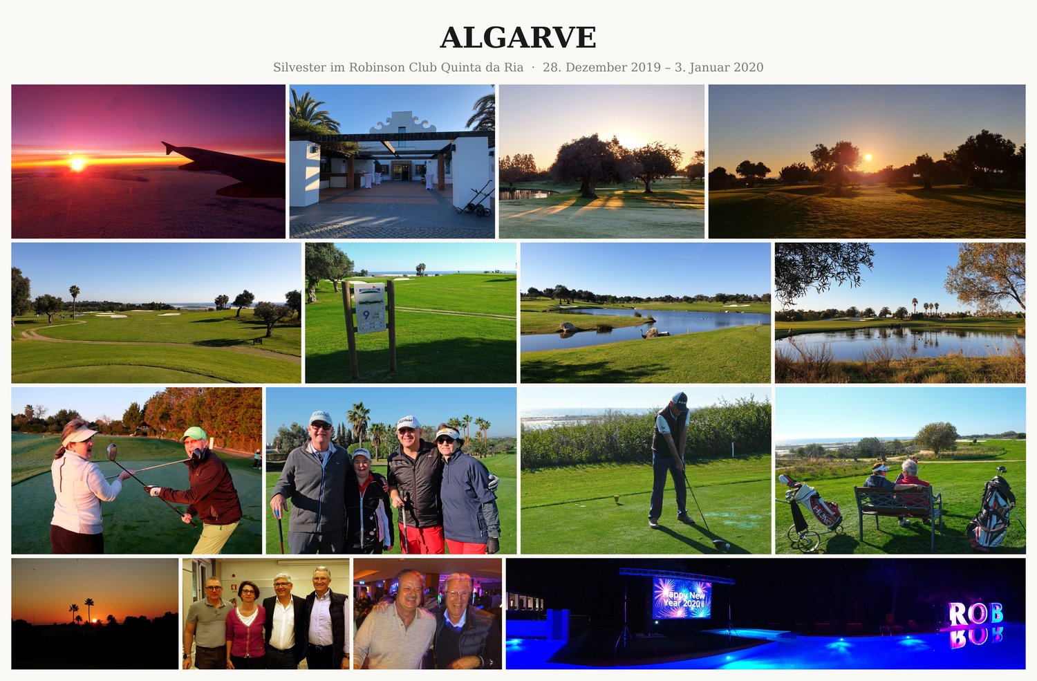 Fotocollage Algarve Silvesterwoche 2019/2020